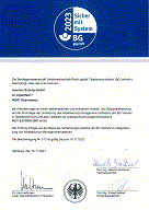 BG Zertifikat 2020
